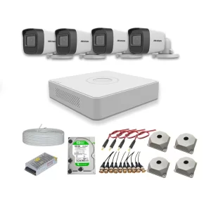 Hikvision 4 Kameralı Dış Ortam Güvenlik Kamera Seti 1 Tb Hdd