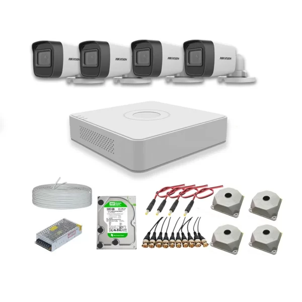 Hikvision 4 Kameralı Dış Ortam Güvenlik Kamera Seti 1 Tb Hdd